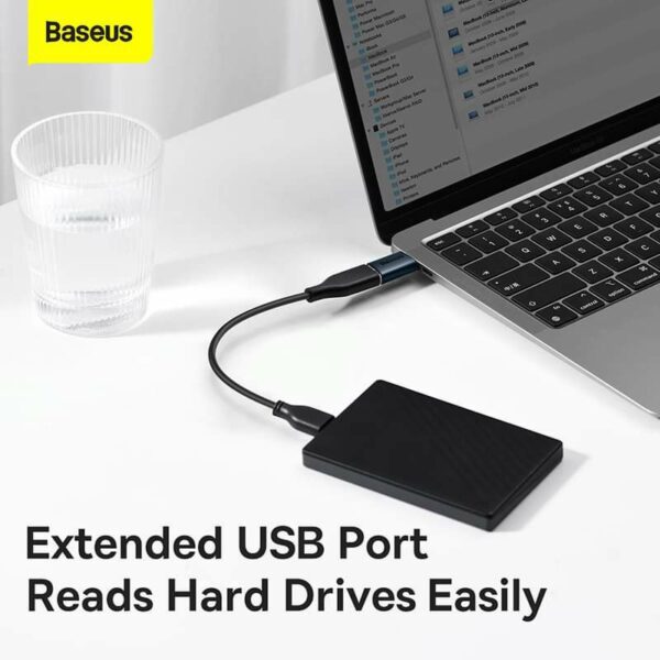BASEUS Ingenuity Series Mini OTG Adapter Type-C Male to USB-A 3.1 Female Converter - Black - Image 4