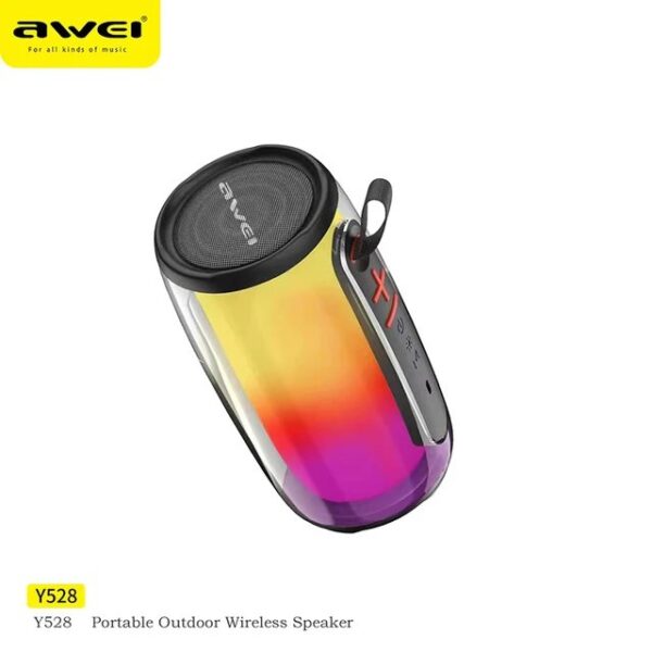 Awei Y528 RGB Light Playback Bluetooth 5.3 Speaker Portable TWS Hifi Wireless Speaker USB Outdoor Mini Music Loudspeaker - Image 3