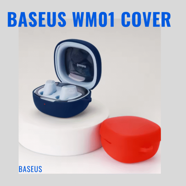 Silicone Case for Baseus Bowie WM01 – Soft Protective Earphone Cover with Hook