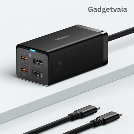 Baseus GaN5 Pro 67W Desktop Charger with HDMI & USB4 Dock – 4-in-1 Hub