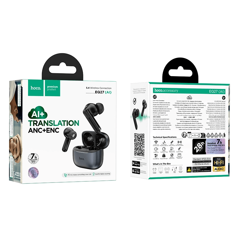 Hoco EQ27 Fun ANC+ENC AI Earbuds 3 Hoco EQ27 Fun ANC+ENC AI Earbuds