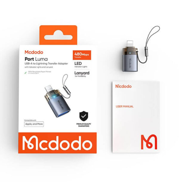 Mcdodo OT-739 Port Luma USB-A to Lightning otg Adapter