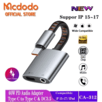 Mcdodo CA-312 USB C to Type C & DC3.5mm 2 in 1 Charging & Audio Converter
