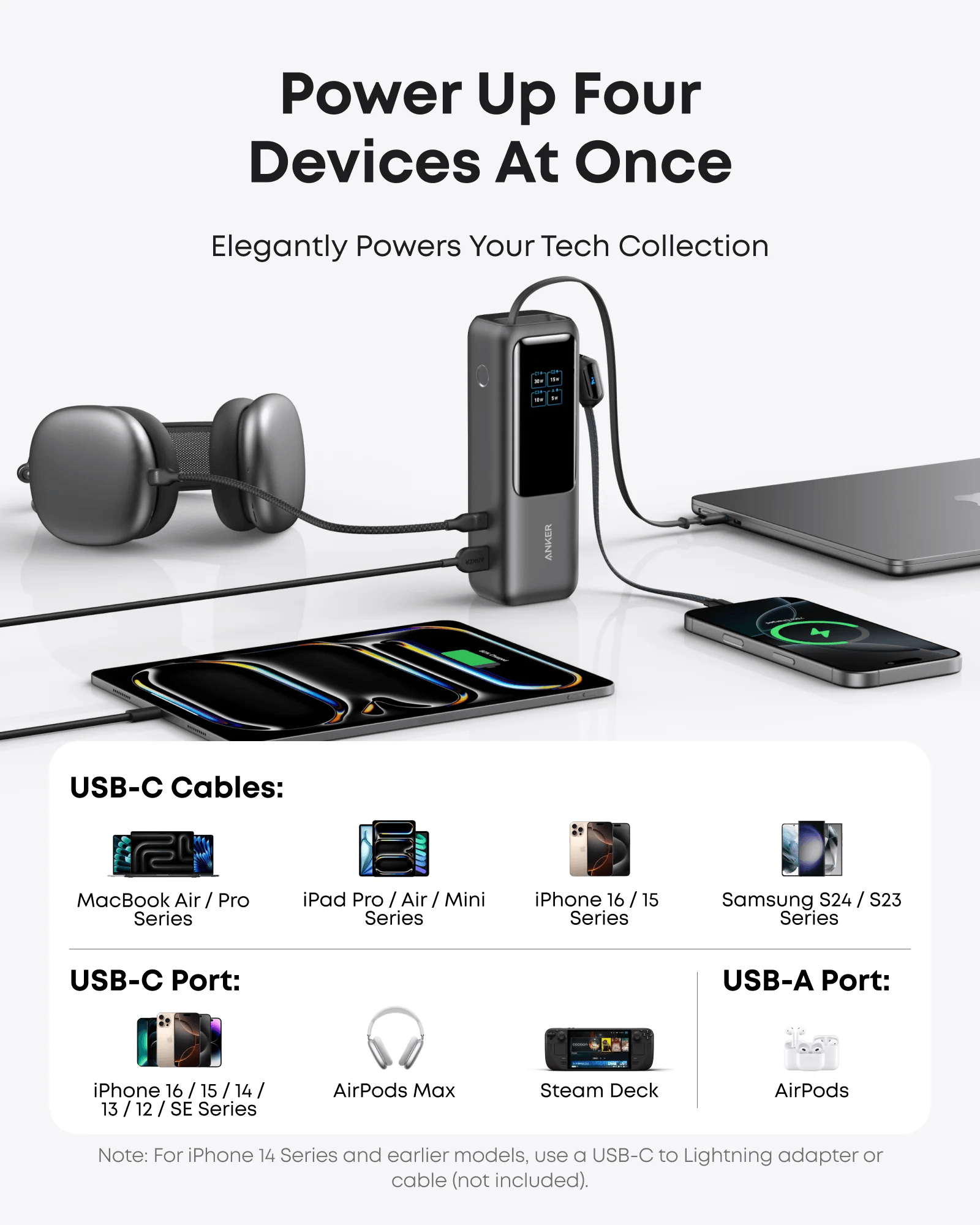 Anker A1695 Laptop Power Bank 25000mAh 165W, Built-In and Retractable Cables(Chines Version) 1 Anker A1695 Laptop Power Bank 25000mAh 165W, Built-In and Retractable Cables(Chines Version)