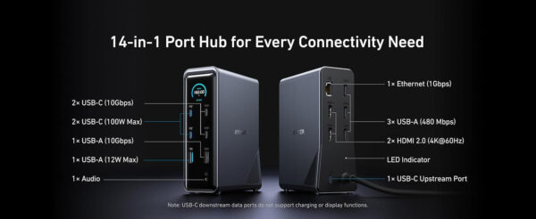 Anker Prime A83B6 14-in-1 160W Dual Display Charging Dock Station