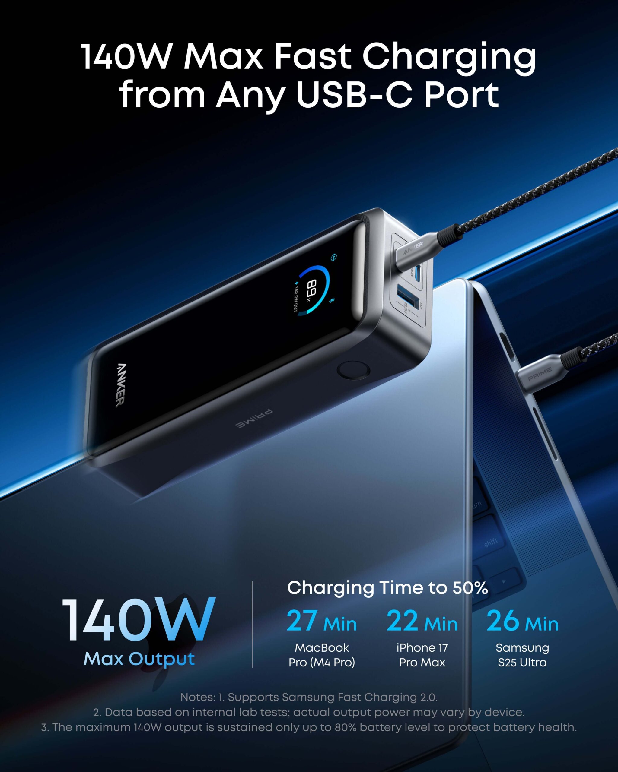 Anker Prime A110A 26000mAh Power Bank 300W Compact Size 1 Anker Prime A110A 26000mAh Power Bank 300W Compact Size
