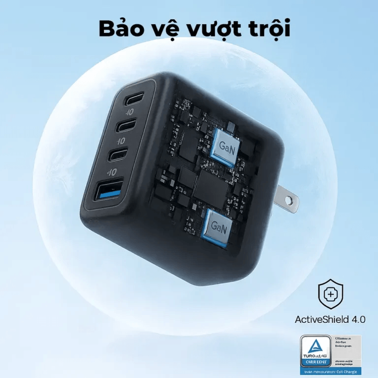 Anker Zolo 70W Desktop USB Charger for Multiple Devices 1 Anker Zolo Charger (70W, 4-Port, PD 3.0)