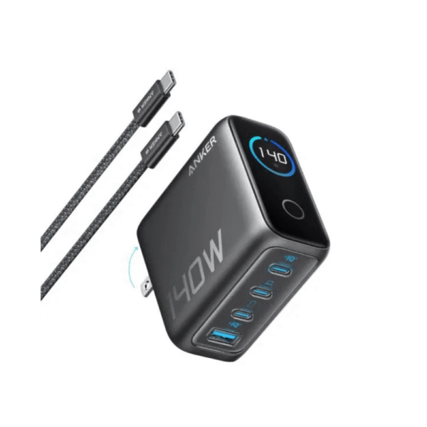 Anker Zolo B2697 Laptop Charger 140W 4-Port PD 3.1 with Touch Control & USB-C Cable