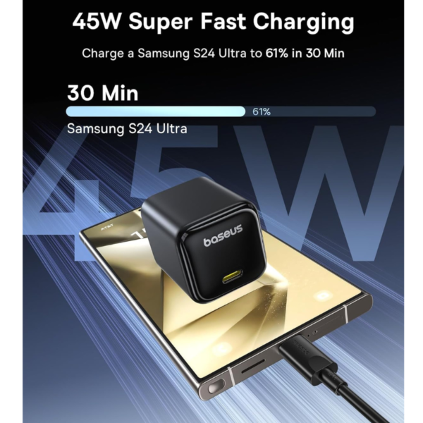 Baseus 45w gan6 USB-C fast charger